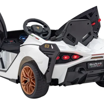 Lamborghini Sian Dječja Autosjedalica Na Baterije Bijela + Daljinski Upravljač + Eva + Spori Start 14