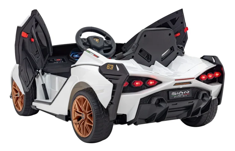 Lamborghini Sian Dječja Autosjedalica Na Baterije Bijela + Daljinski Upravljač + Eva + Spori Start 14
