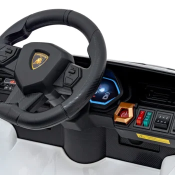 Lamborghini Sian Dječja Autosjedalica Na Baterije Bijela + Daljinski Upravljač + Eva + Spori Start 18