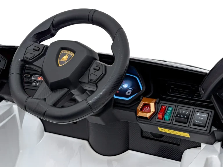 Lamborghini Sian Dječja Autosjedalica Na Baterije Bijela + Daljinski Upravljač + Eva + Spori Start 18