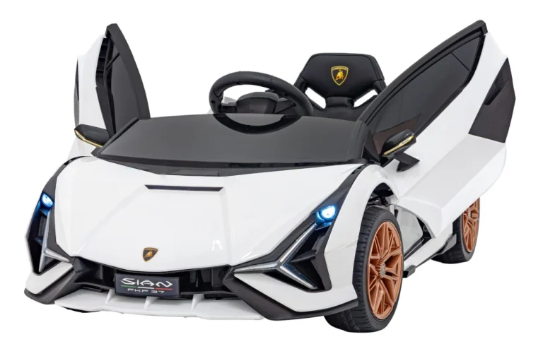 Lamborghini Sian Dječja Autosjedalica Na Baterije Bijela + Daljinski Upravljač + Eva + Spori Start 2