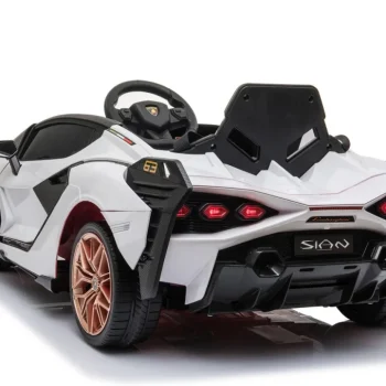 Lamborghini Sian Dječja Autosjedalica Na Baterije Bijela + Daljinski Upravljač + Eva + Spori Start 3