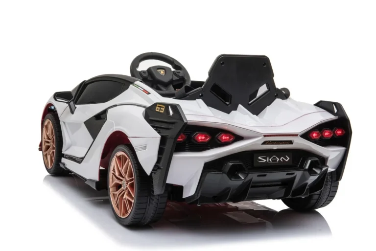 Lamborghini Sian Dječja Autosjedalica Na Baterije Bijela + Daljinski Upravljač + Eva + Spori Start 3