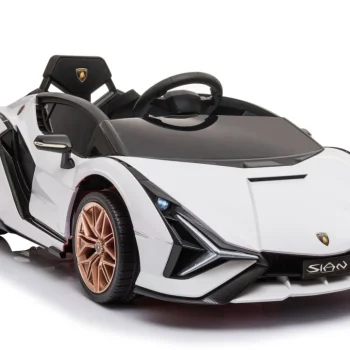 Lamborghini Sian Dječja Autosjedalica Na Baterije Bijela + Daljinski Upravljač + Eva + Spori Start 7