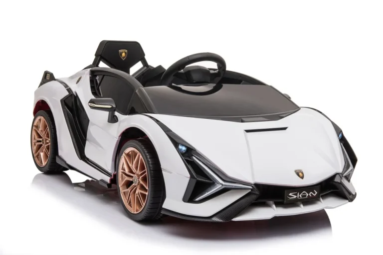 Lamborghini Sian Dječja Autosjedalica Na Baterije Bijela + Daljinski Upravljač + Eva + Spori Start 7
