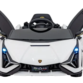 Lamborghini Sian Dječja Autosjedalica Na Baterije Bijela + Daljinski Upravljač + Eva + Spori Start 8