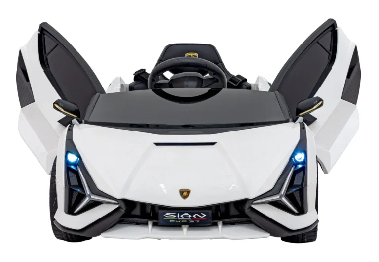 Lamborghini Sian Dječja Autosjedalica Na Baterije Bijela + Daljinski Upravljač + Eva + Spori Start 8