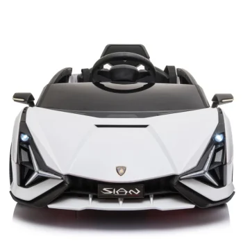 Lamborghini Sian Dječja Autosjedalica Na Baterije Bijela + Daljinski Upravljač + Eva + Spori Start 9