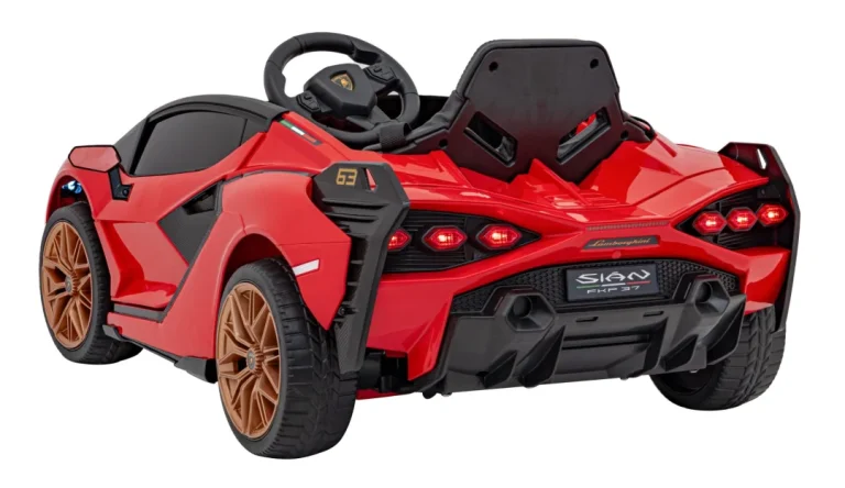 Lamborghini Sian Dječja Autosjedalica Na Baterije Crvena + Daljinski Upravljač + Eva + Spori Start 11