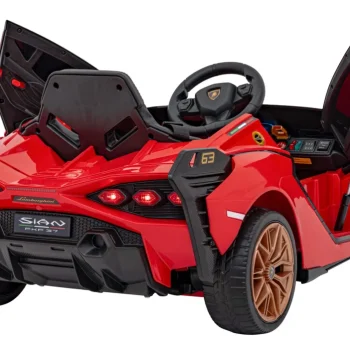 Lamborghini Sian Dječja Autosjedalica Na Baterije Crvena + Daljinski Upravljač + Eva + Spori Start 12