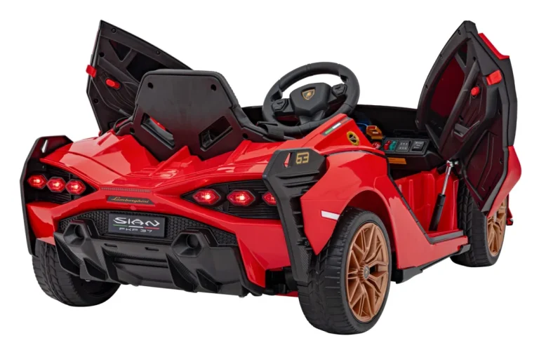 Lamborghini Sian Dječja Autosjedalica Na Baterije Crvena + Daljinski Upravljač + Eva + Spori Start 12