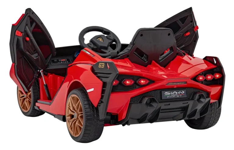 Lamborghini Sian Dječja Autosjedalica Na Baterije Crvena + Daljinski Upravljač + Eva + Spori Start 15