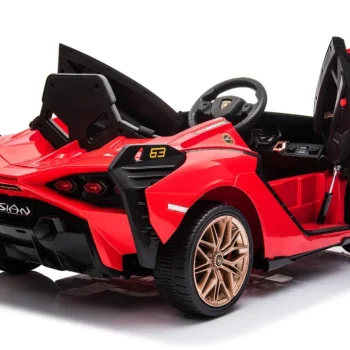 Lamborghini Sian Dječja Autosjedalica Na Baterije Crvena + Daljinski Upravljač + Eva + Spori Start 4