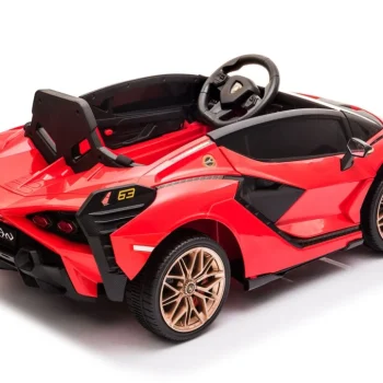 Lamborghini Sian Dječja Autosjedalica Na Baterije Crvena + Daljinski Upravljač + Eva + Spori Start 7