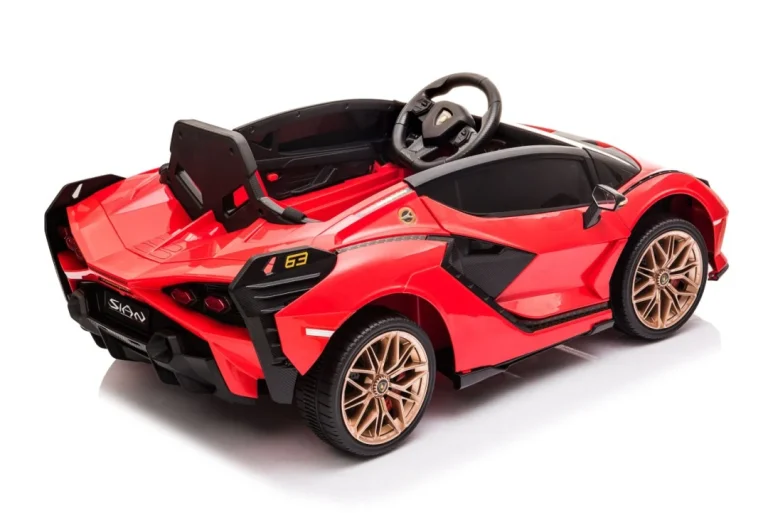 Lamborghini Sian Dječja Autosjedalica Na Baterije Crvena + Daljinski Upravljač + Eva + Spori Start 7