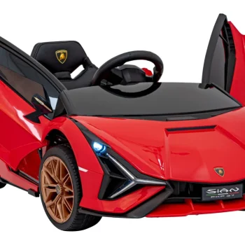 Lamborghini Sian Dječja Autosjedalica Na Baterije Crvena + Daljinski Upravljač + Eva + Spori Start 8