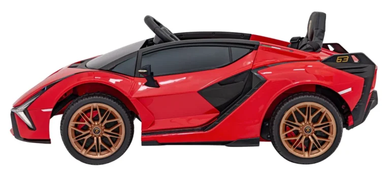 Lamborghini Sian Dječja Autosjedalica Na Baterije Crvena + Daljinski Upravljač + Eva + Spori Start 9