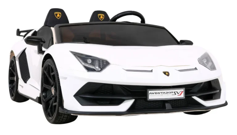 Lamborghini Svj Drift Za 2 Djece Bijela + Drift Funkcija + Daljinski Upravljač 12
