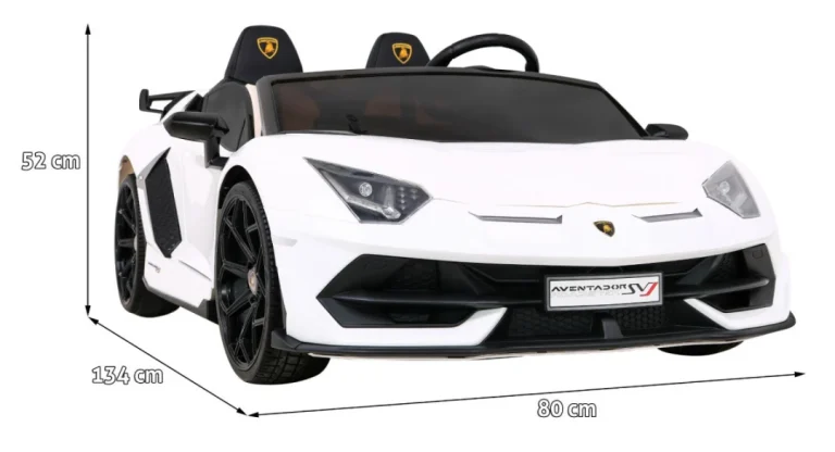 Lamborghini Svj Drift Za 2 Djece Bijela + Drift Funkcija + Daljinski Upravljač 2