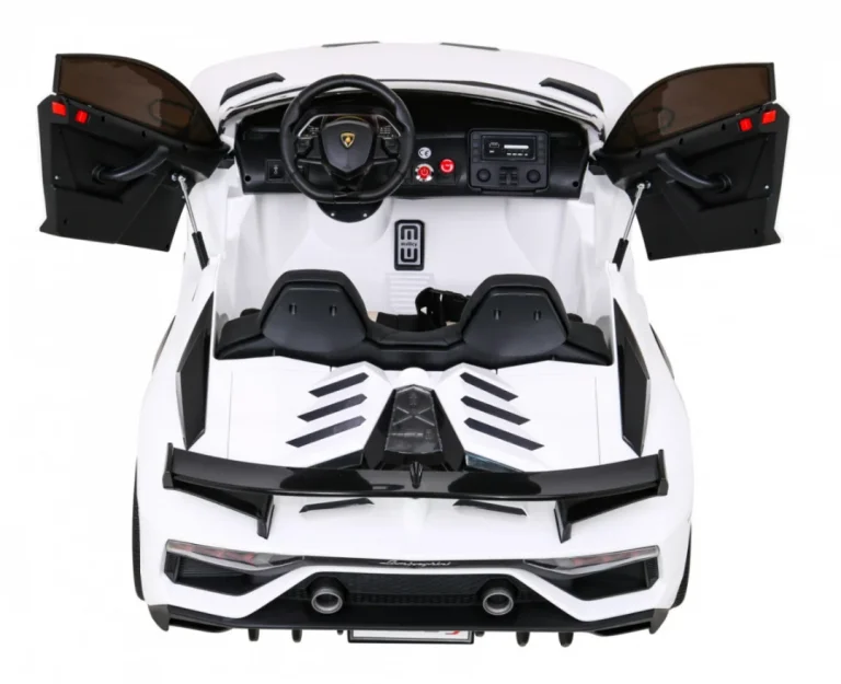 Lamborghini Svj Drift Za 2 Djece Bijela + Drift Funkcija + Daljinski Upravljač 7