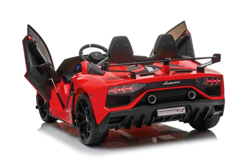 Lamborghini Svj Drift Za 2 Djece Crveni + Funkcija Driftanja + Daljinski Upravljač + Mp3, Crvena 7