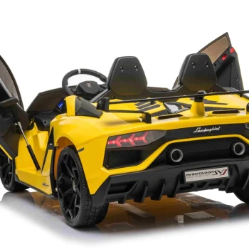 Lamborghini Svj Drift Za 2 Djece žuti + Funkcija Drift + Daljinski Upravljač + Mp3 Led + Spori Start, žuta 4