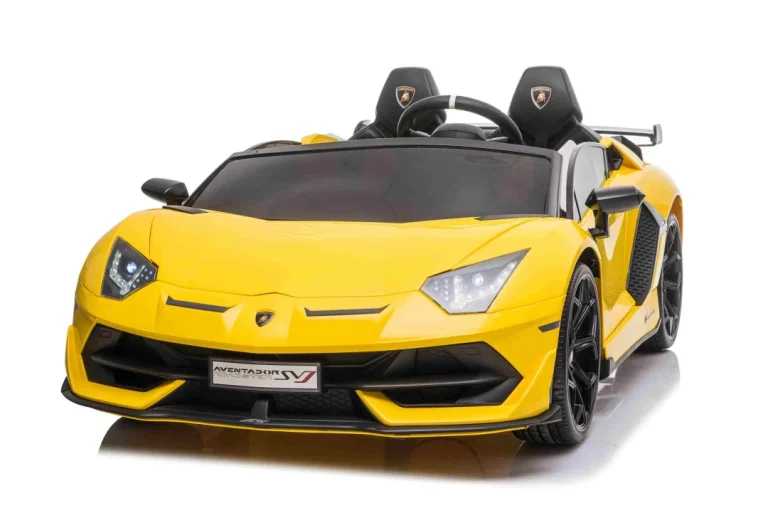 Lamborghini Svj Drift Za 2 Djece žuti + Funkcija Drift + Daljinski Upravljač + Mp3 Led + Spori Start, žuta 8