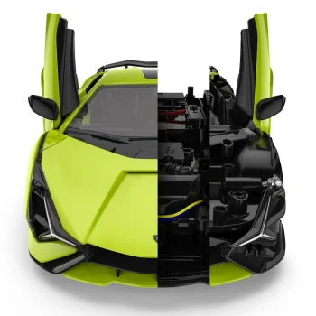 Lamborghini Sian Zeleni Rastar Model 1:18 Automobil Na Daljinsko Upravljanje + 2,4 Ghz, Zelena 2