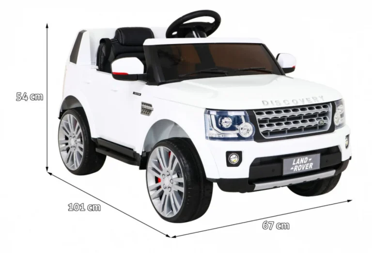 Land Rover Discovery Električni Automobil Za Djecu Bijeli Suv + Daljinski Upravljač, Bijela 2
