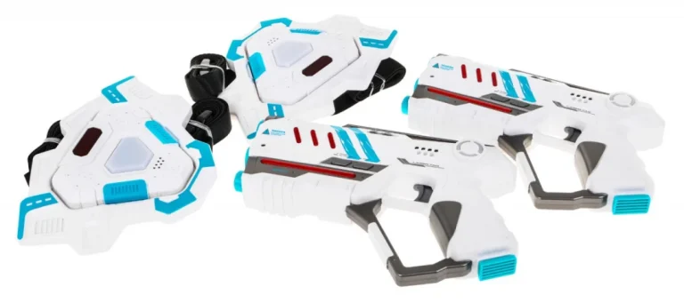 Laserske Puške Laser Tag Bijele + Prsluci 2