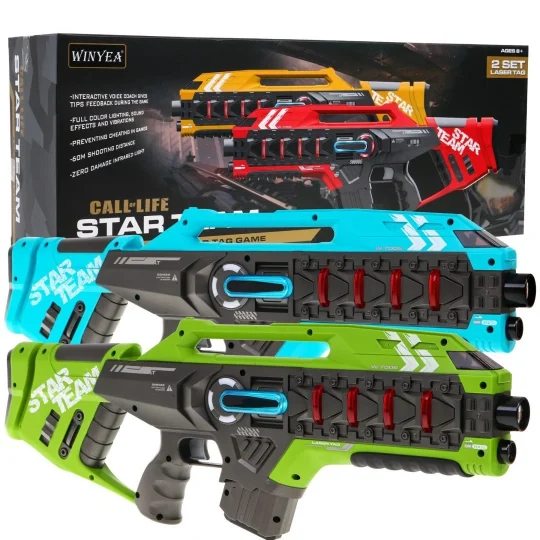 Laserske Puške Star Team Laser Tag Plavo Zelene 8+ 1