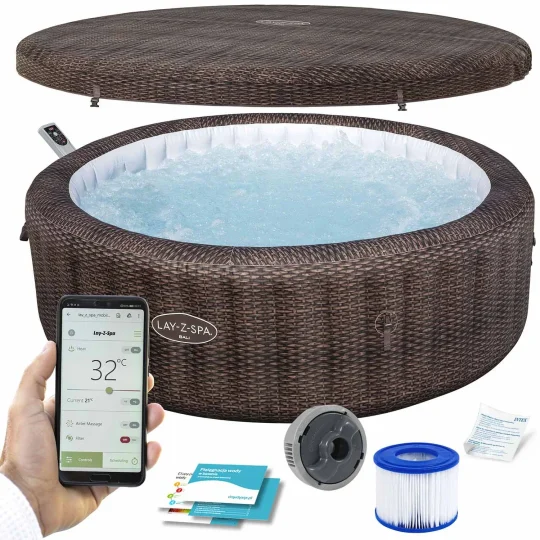 Lay Z Bali Smeđi Napuhani Spa Centar Za 7 Osoba Bestway 6001p 1