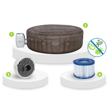 Lay Z Bali Smeđi Napuhani Spa Centar Za 7 Osoba Bestway 6001p 11