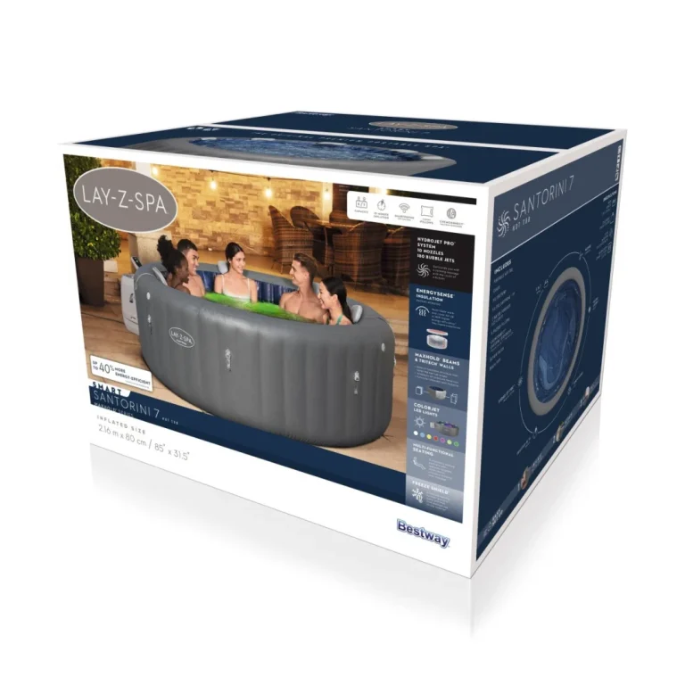 Lay Z Spa Santorini Smart Hydrojet Pro Jacuzzi Bestway 14