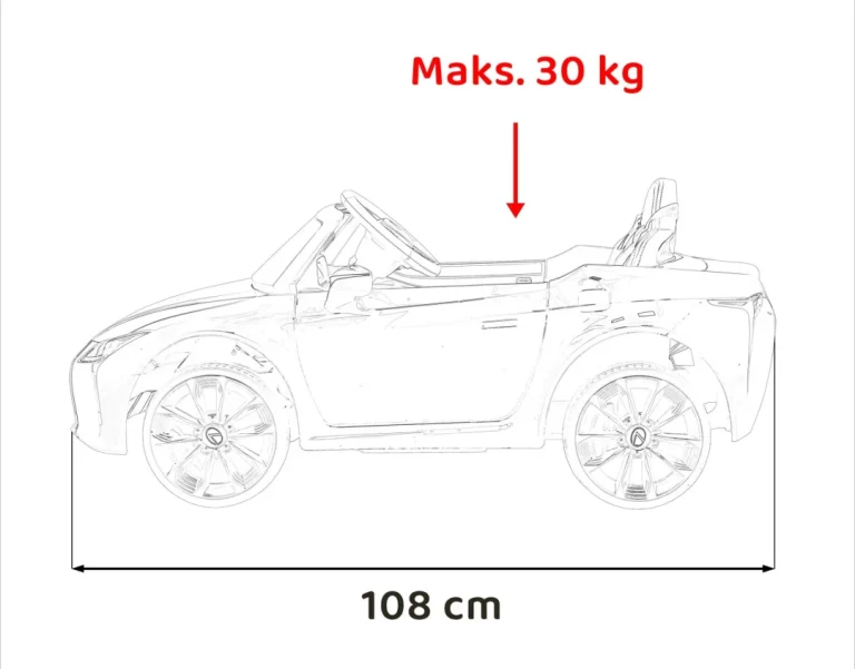 Lexus Lc500 Dječji Autosjedalica Na Baterije, Crvena + Daljinski Upravljač + Spori Start + Eva 3
