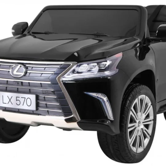 Lexus Lx570 Obojeni Automobil Za 2 Djece Crni + Daljinski Upravljač + Eva Kotači + Mp3 Led, Crna 1