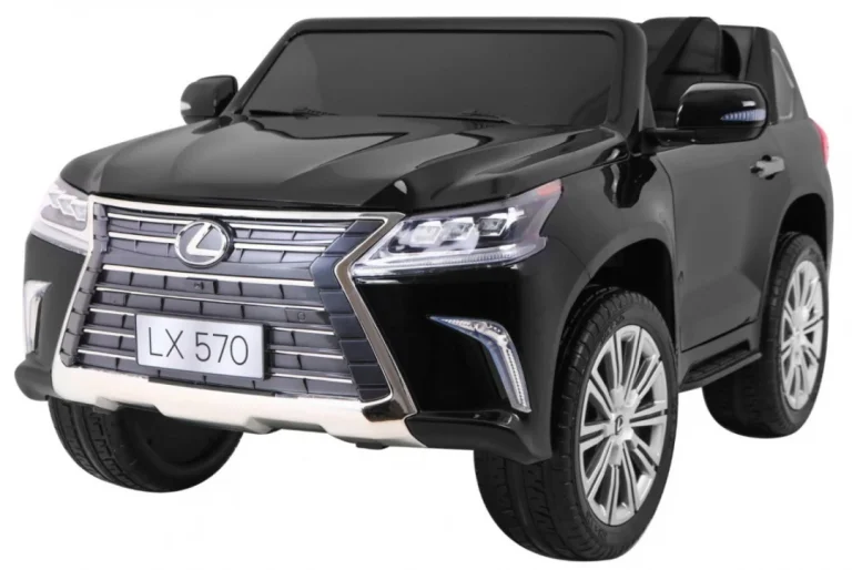 Lexus Lx570 Obojeni Automobil Za 2 Djece Crni + Daljinski Upravljač + Eva Kotači + Mp3 Led, Crna 1