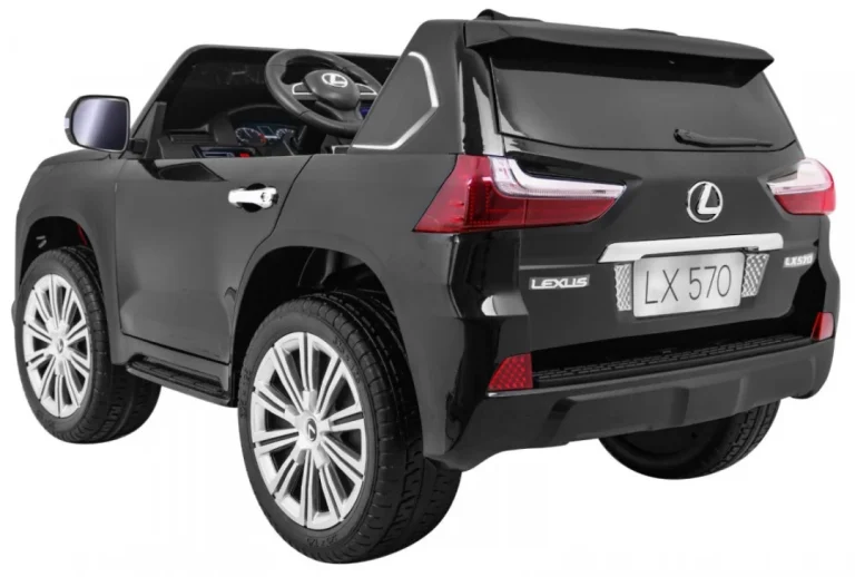 Lexus Lx570 Obojeni Automobil Za 2 Djece Crni + Daljinski Upravljač + Eva Kotači + Mp3 Led, Crna 5