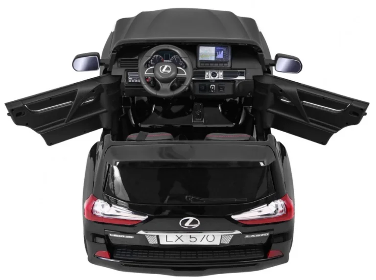 Lexus Lx570 Obojeni Automobil Za 2 Djece Crni + Daljinski Upravljač + Eva Kotači + Mp3 Led, Crna 9
