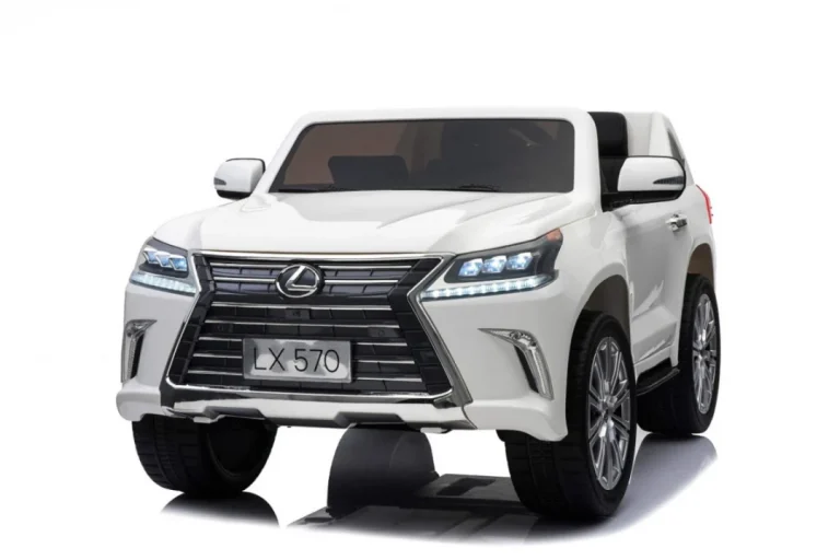 Lexus Lx570 Dječji Automobil S 2 Sjedala, Bijeli + Daljinski Upravljač + Eva Kotači + Mp3, Bijela 14