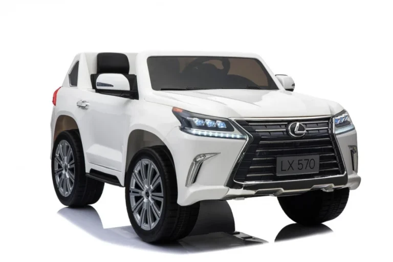 Lexus Lx570 Dječji Automobil S 2 Sjedala, Bijeli + Daljinski Upravljač + Eva Kotači + Mp3, Bijela 17