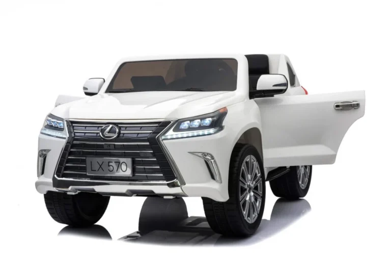 Lexus Lx570 Dječji Automobil S 2 Sjedala, Bijeli + Daljinski Upravljač + Eva Kotači + Mp3, Bijela 20