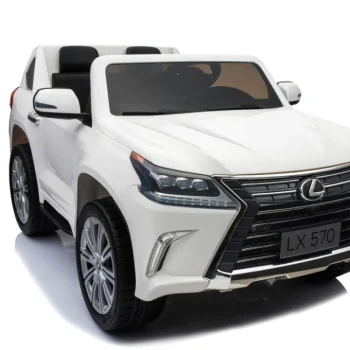 Lexus Lx570 Dječji Automobil S 2 Sjedala, Bijeli + Daljinski Upravljač + Eva Kotači + Mp3, Bijela 24