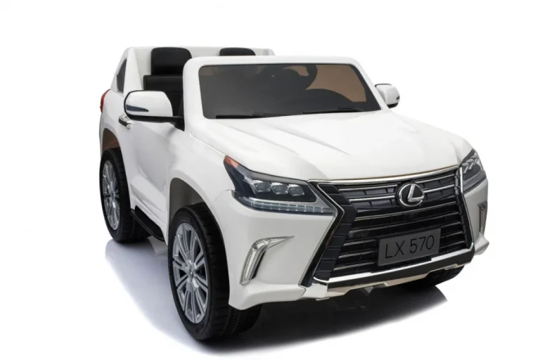 Lexus Lx570 Dječji Automobil S 2 Sjedala, Bijeli + Daljinski Upravljač + Eva Kotači + Mp3, Bijela 24