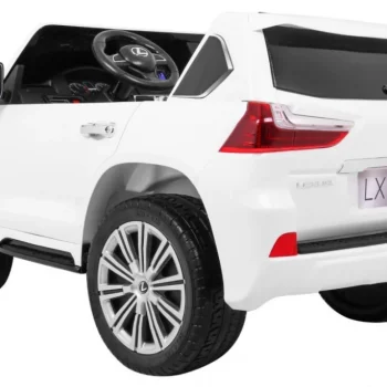 Lexus Lx570 Dječji Automobil S 2 Sjedala, Bijeli + Daljinski Upravljač + Eva Kotači + Mp3, Bijela 5