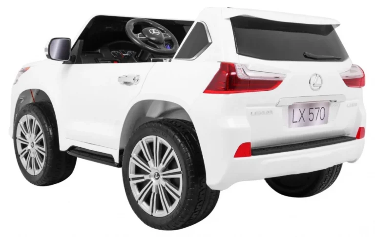 Lexus Lx570 Dječji Automobil S 2 Sjedala, Bijeli + Daljinski Upravljač + Eva Kotači + Mp3, Bijela 5