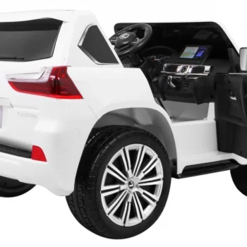 Lexus Lx570 Dječji Automobil S 2 Sjedala, Bijeli + Daljinski Upravljač + Eva Kotači + Mp3, Bijela 8