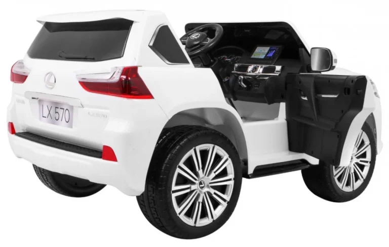 Lexus Lx570 Dječji Automobil S 2 Sjedala, Bijeli + Daljinski Upravljač + Eva Kotači + Mp3, Bijela 8