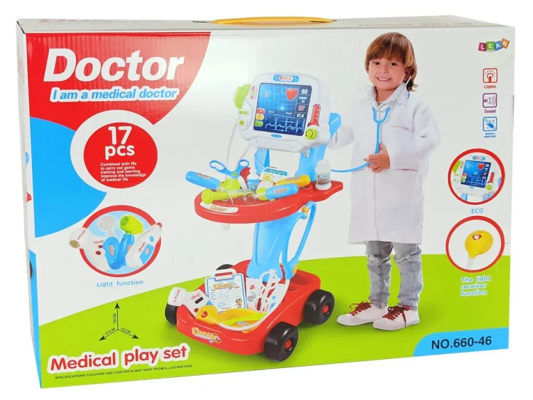 Liječnički Set Na Kolicima S Ekg Om 17 Dijelova 5