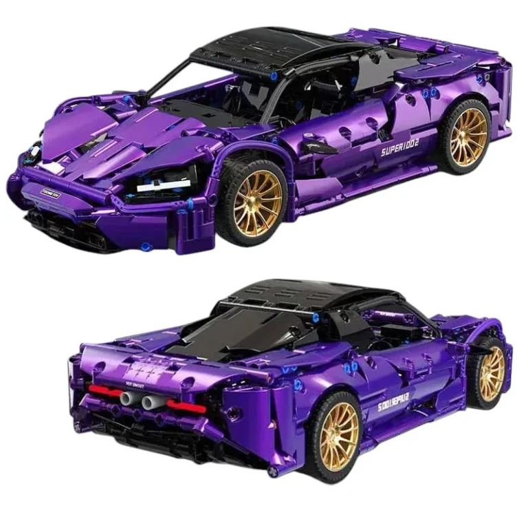 Ljubičasti Set Kockica Sportski Automobil 1:14, 1273 Dijela 3